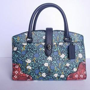 Coach Floral Printed Leather Purse